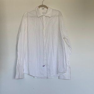 mens calvin klein white long sleeve button down dress shirt size Xtra Large